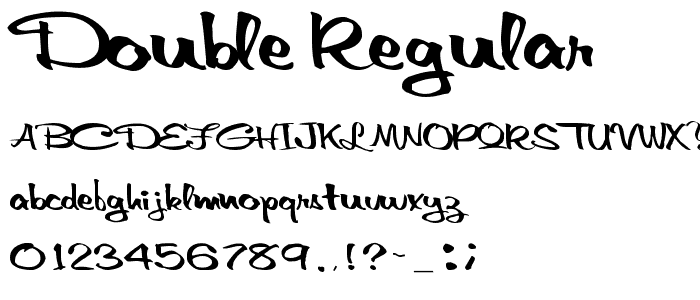 Double Regular font